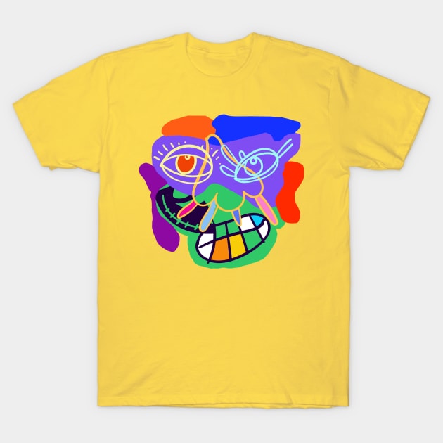 Abstract face drawing T-Shirt by tomrothster